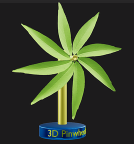 3D pinwheel #48 Eucalyptus Play Collab with Minas Sanim