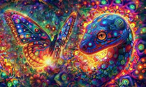 Butterfly and Snake a Cosmic Encounter