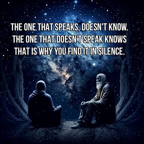Wisdom in silence