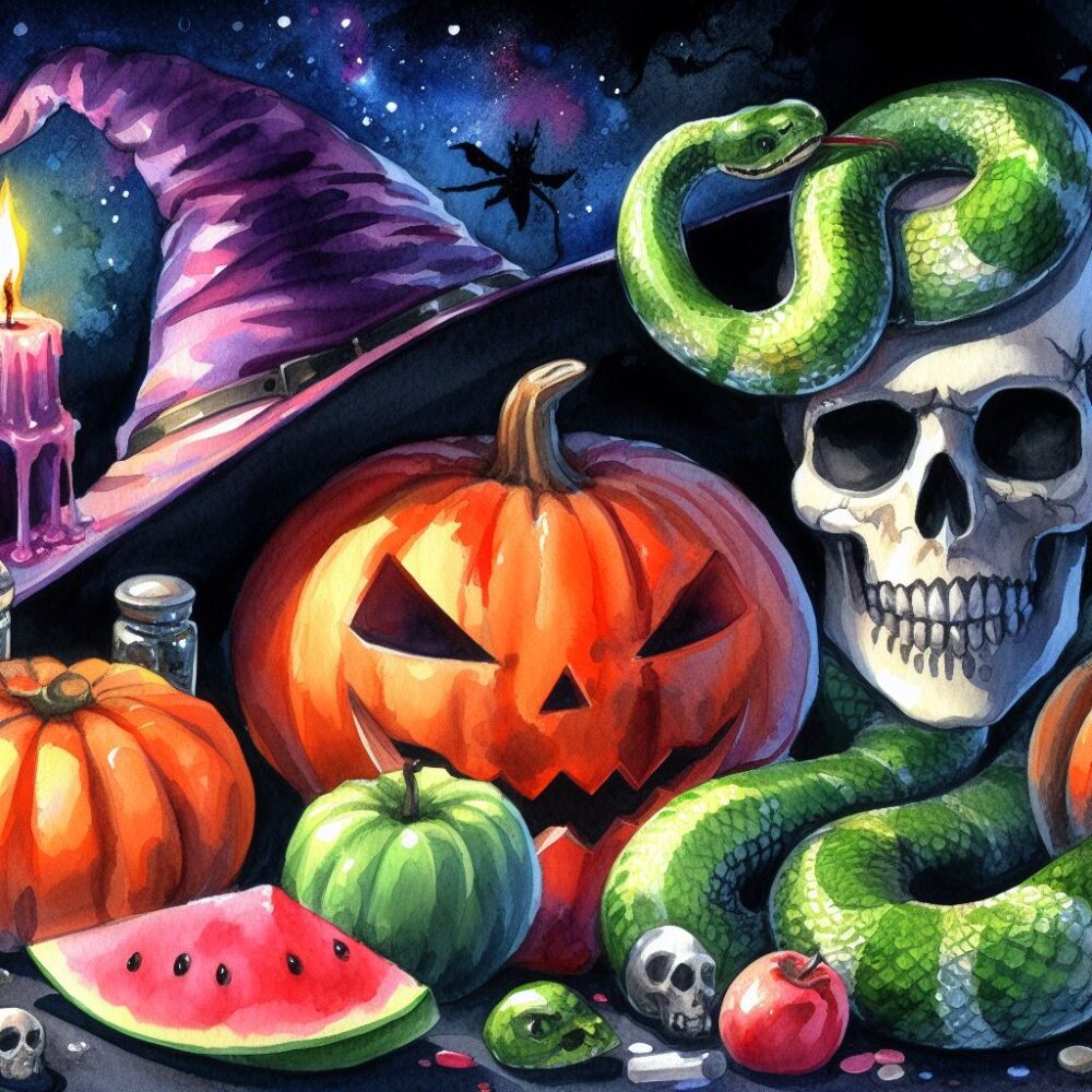 '' Halloweens with snake '' #03
