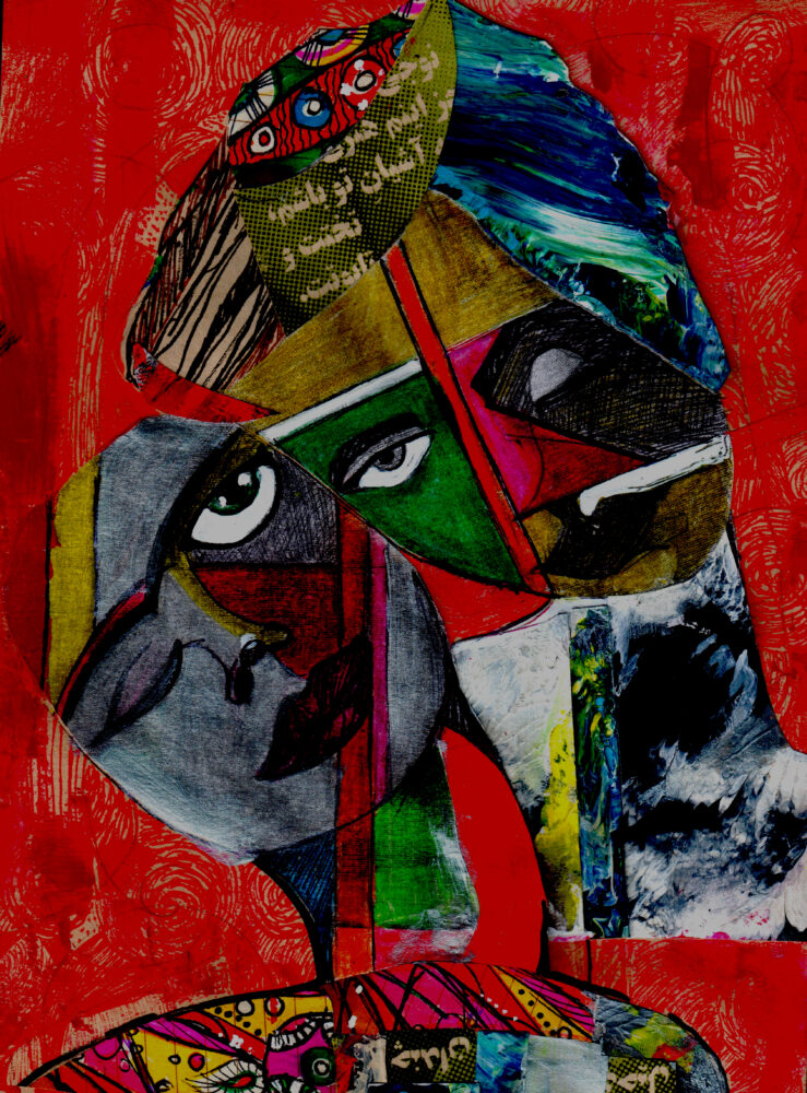 A couple in red